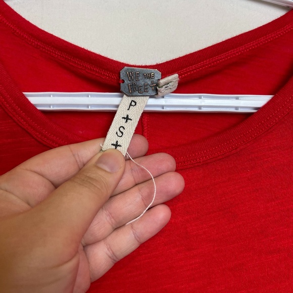 🎀3/$30 Free people-We the Free red t-shirt - Picture 3 of 5